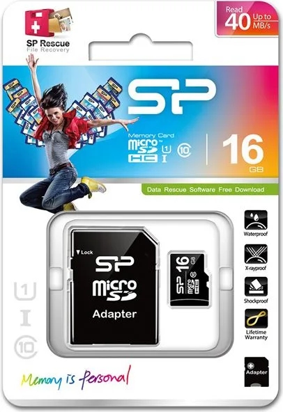 SILICON POWER κάρτα μνήμης 16GB micro SDHC, Class 10 — εικόνα 2