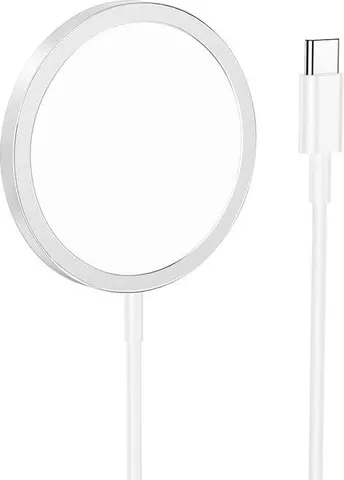 HOCO CW47 Original Series 15W ΑΣΥΡΜΑΤΟΣ φορτιστής Magsafe , ασημί