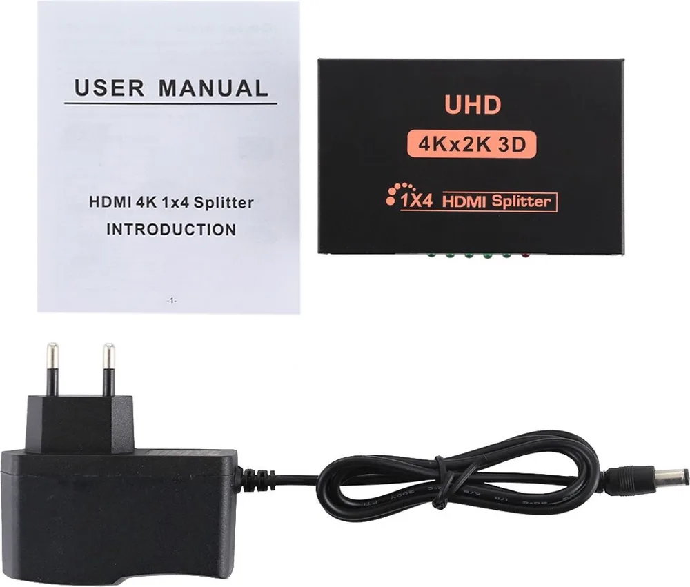 POWERTECH HDMI splitter PTH-048, 4 σε 1, 4K/60Hz, μαύρο — εικόνα 4