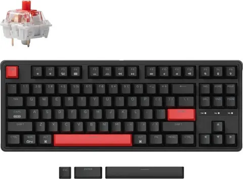 Keychron C3 Pro (C3P-A1) QMK/VIA Mechanical Red Switch 80% US Layout