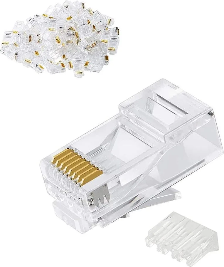 POWERTECH βύσμα RJ45 CAB-N352, Cat 6/6a UTP, modular, διάφανο, 50τμχ — εικόνα 2