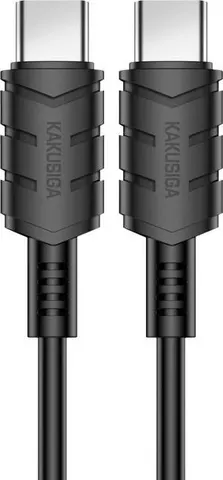 KAKUSIGA καλώδιο USB-C σε USB-C KSC-710, 60W, 480Mbps, 1.2m, μαύρο