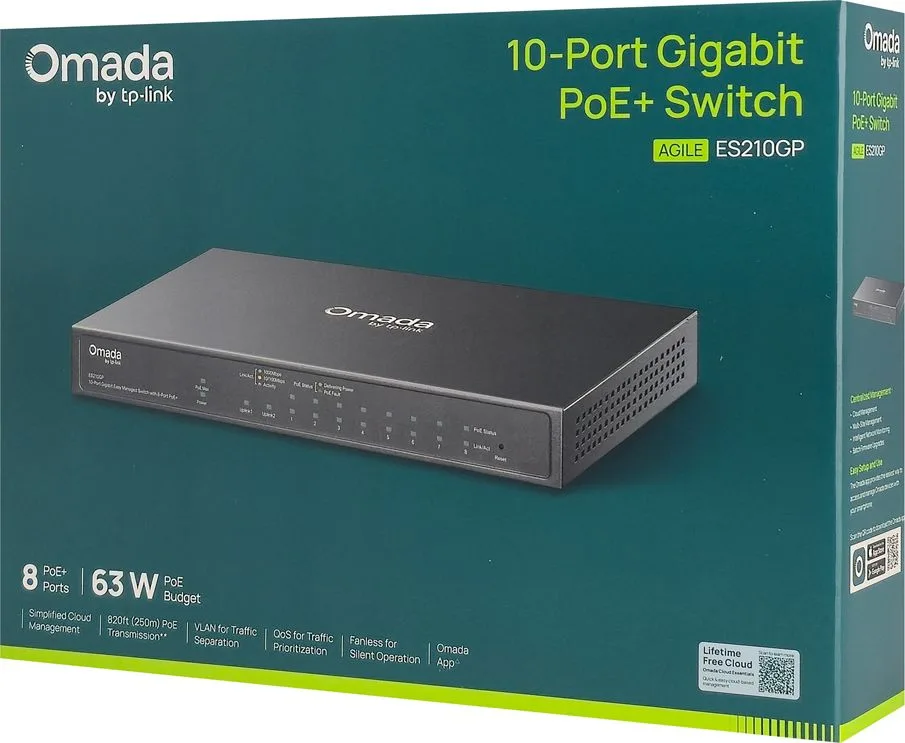 TP-LINK easy managed switch ES210GP, 10x Gigabit θύρες, PoE+, V1.0 — εικόνα 6