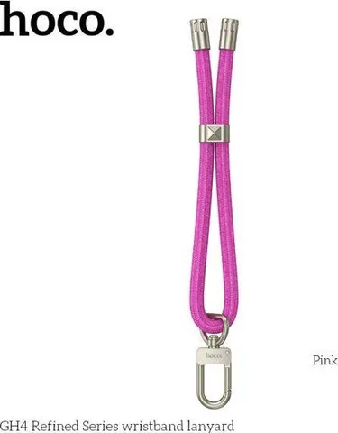 HOCO GH4 Refined Series Wristband Lanyard, Pink