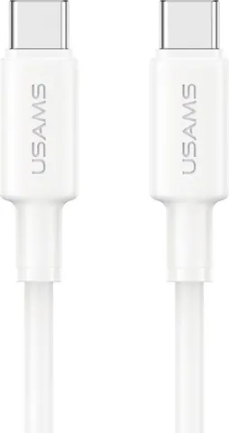 USAMS καλώδιο USB-C SJ763, 60W, 480Mbps, 1m, λευκό