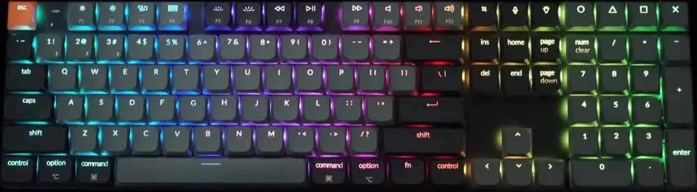 Keychron K5 V2 (K5X-B4) QMK Wireless Mechanical Keyboard Banana Switch RGB 100% US Layout — εικόνα 5
