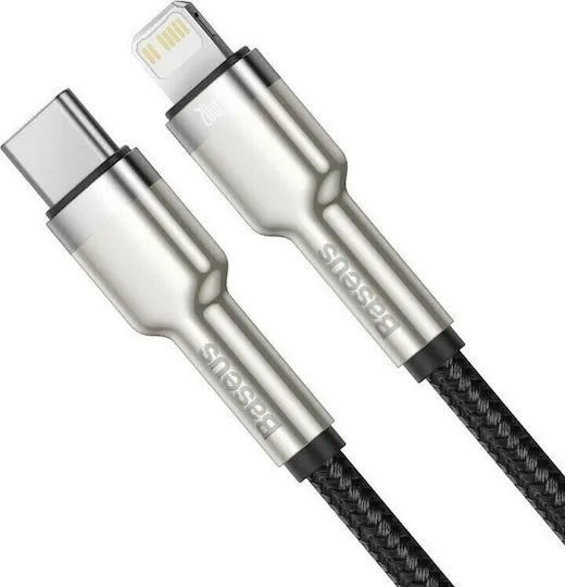BASEUS Cafule καλώδιο φόρτισης, Type-C ΣΕ Lightning, 20W, 1M, μαύρο — εικόνα 2
