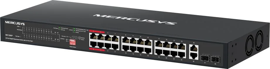MERCUSYS rackmount switch MS128GP, 28x Gigabit θύρες, PoE+, V1.0 — εικόνα 3