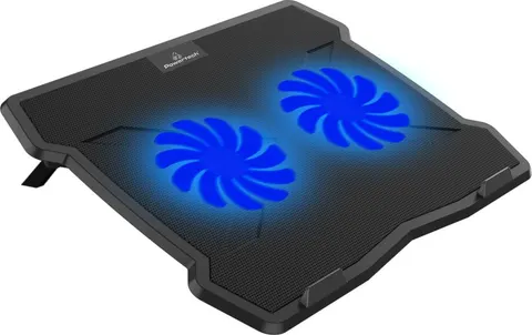 POWERTECH Βάση & ψύξη laptop PT-930, έως 15.6", 2x 125mm fan, LED, μαύρο