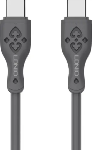 LDNIO καλώδιο USB-C σε USB-C LC811C, 65W PD, 1m, γκρι
