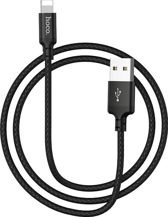 HOCO X14 Times Speed Lightning Charging Cable(L=2M), μαύρο — εικόνα 2