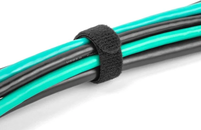 DELOCK δεματικά καλωδίων 19010, τύπου velcro, 12x150mm, μαύρα, 10τμχ — εικόνα 2