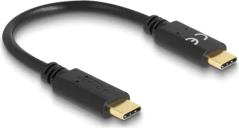 DELOCK καλώδιο USB-C 85356, PD 5A, 15cm, E-Marker, μαύρο