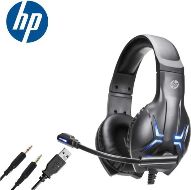 HP ακουστικά DHE-8001 USB+3.5 Headphone With LED — εικόνα 3