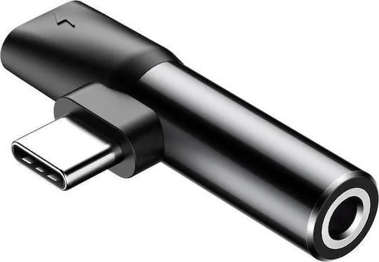 BASEUS L41, αντάπτορας, Type-C ΣΕ Type-C + 3.5mm ΘΥΛΗΚΟ, μαύρο — εικόνα 2