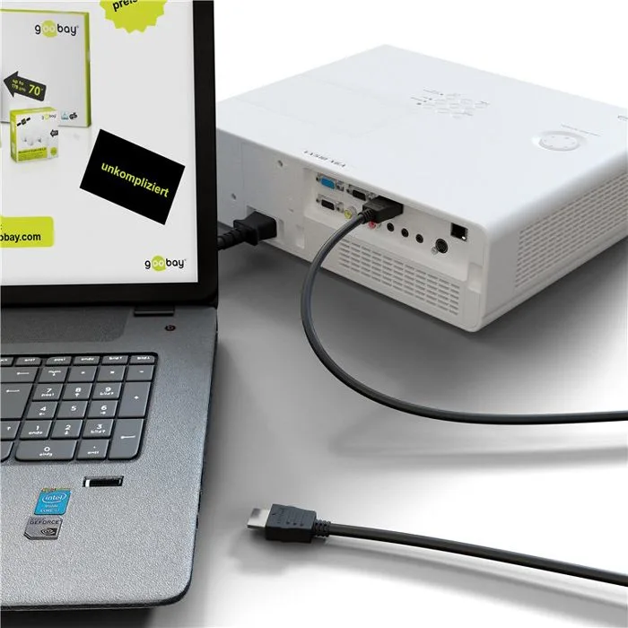 GOOBAY καλώδιο HDMI 58443 με Ethernet, 4K/30Hz, 10.2Gbps, 5m, μαύρο — εικόνα 2
