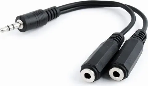 CABLEXPERT καλώδιο ήχου 3.5mm Splitter , 10 cm Black