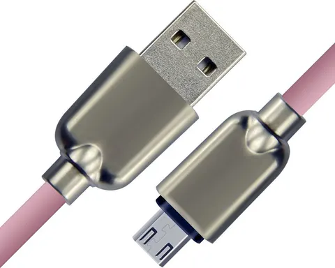 CABLETIME καλώδιο micro USB σε USB CT-PE32-ZFMC, 2A, 480Mbps, 1m, ροζ