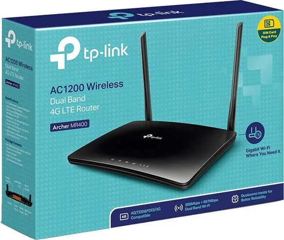 TP-LINK router Archer MR400, 4G LTE, Wi-Fi 1200Mbps AC1200, Ver. 2.0 — εικόνα 4