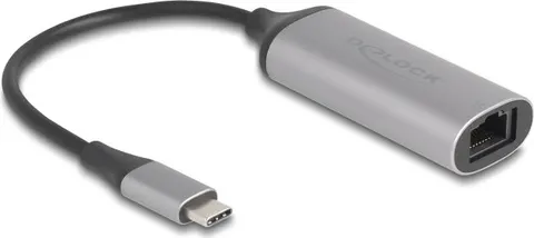 DELOCK αντάπτορας δικτύου 81570, USB-C, 5Gbps Ethernet, ασημί