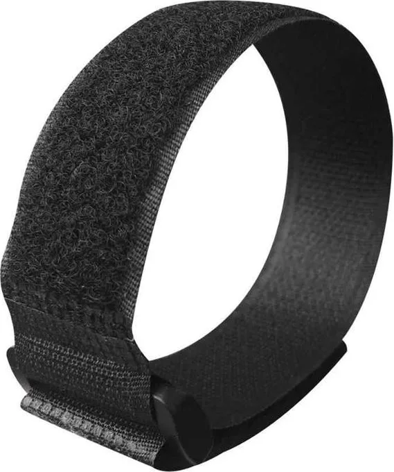 POWERTECH ιμάντας τύπου velcro TIES-026, 45x2cm, μαύρος, 10τμχ — εικόνα 2