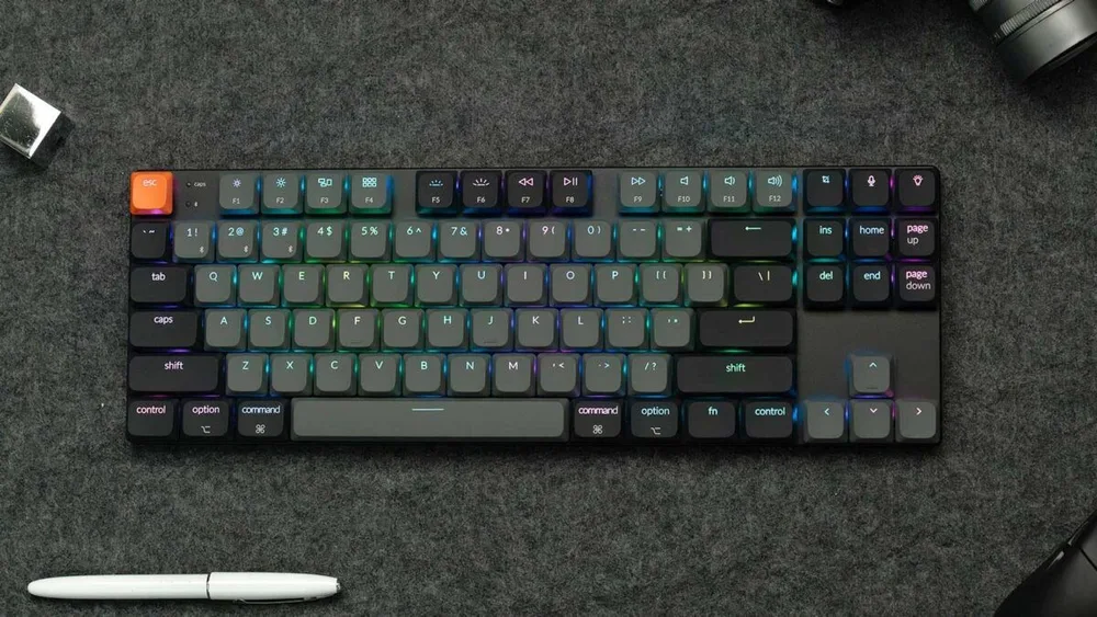 Keychron K1 V6 (K1X-B1) QMK Wireless Mechanical Keyboard Red Switch RGB 80% US Layout — εικόνα 2