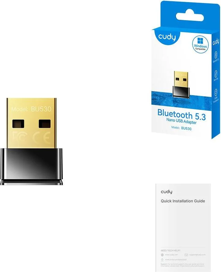 Cudy BU530, Bluetooth 5.3, Nano USB Adapter — εικόνα 3