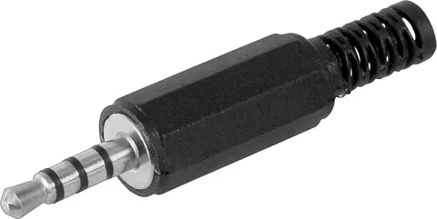 GOOBAY βύσμα 3.5mm 11578, 4 contacts, πλαστικό, μαύρο, 10τμχ