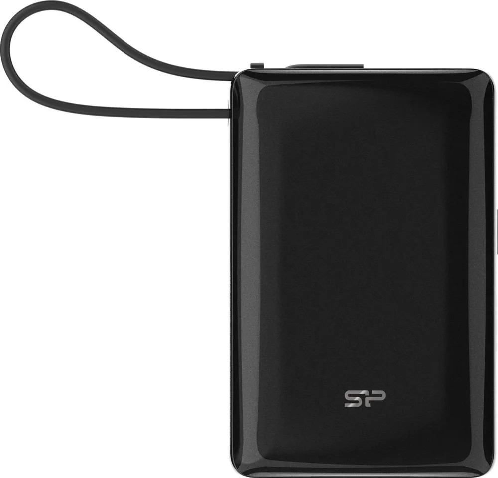 SILICON POWER power bank CP10 με καλώδιο USB-C, 2x θύρες εξόδου, 10000mAh, 20W, μαύρο — εικόνα 7