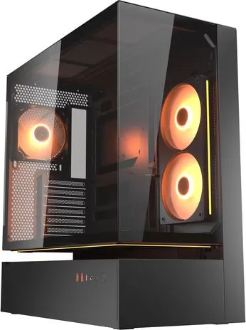 Cougar Midi Tower Case, CFV235, ARGB, Glass, Black