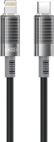 XO NB-Q282A καλώδιο ΣΙΛΙΚΟΝΗΣ Type-C ΣΕ Lightning 30W, μαύρο