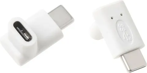 POWERTECH αντάπτορας USB-C αρσενικό σε θηλυκό CAB-U099, 90°, λευκός