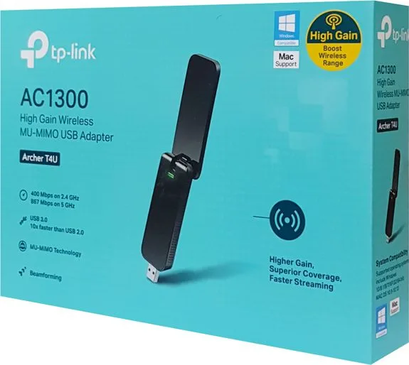 TP-LINK ασύρματος USB αντάπτορας δικτύου Archer T4U, 1300Mbps, Ver. 3.2 — εικόνα 5