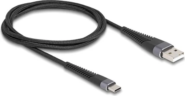 DELOCK καλώδιο USB σε USB-C 81121, 60W, 480Mbps, 1m, μαύρο — εικόνα 2