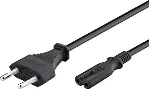 POWERTECH Καλώδιο τροφοδοσίας Euro VDE 2x0.5mm², PVC, copper, 1.5m