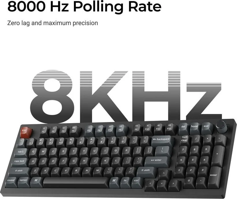 Keychron V5 Ultra (V5U-D4) QMK/VIA 8K Wireless Custom Mechanical Keyboard Banana Switch RGB 96% US — εικόνα 4