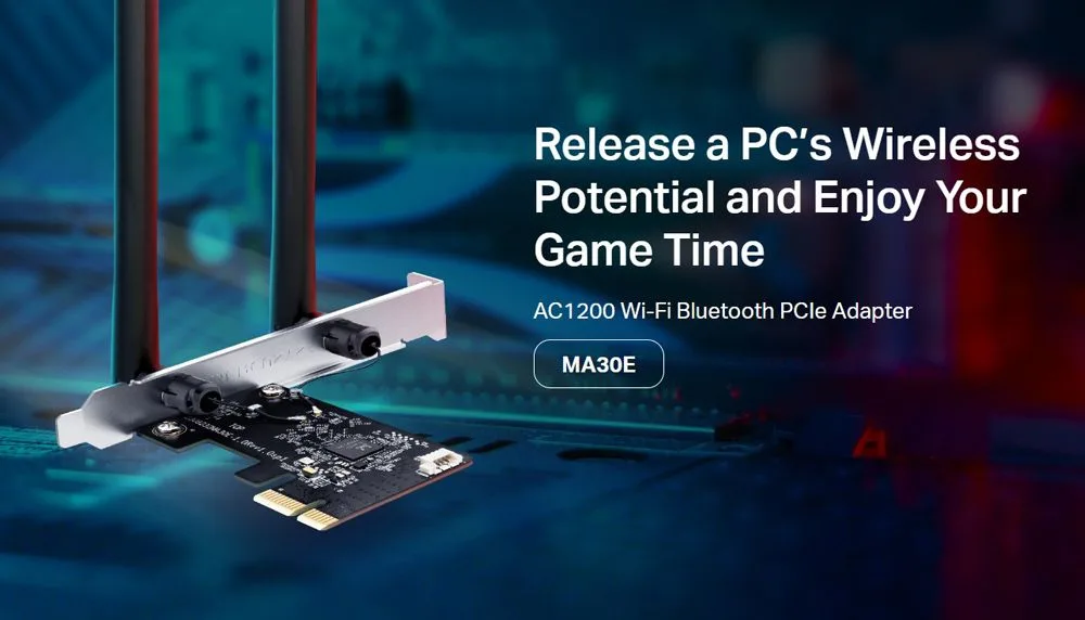 MERCUSYS κάρτα δικτύου WiFi & Bluetooth MA30E, AC1200, PCIe, Ver 1.0 — εικόνα 2