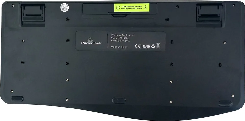 POWERTECH set ποντίκι & πληκτρολόγιο PT-1490, 2.4GHz & Bluetooth, μαύρο — εικόνα 6