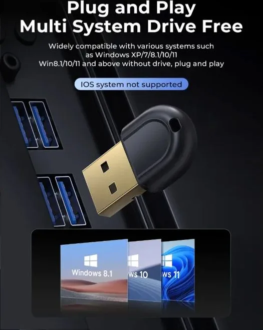 ORICO USB αντάπτορας Bluetooth 5.3 BTA-53, μαύρος — εικόνα 3