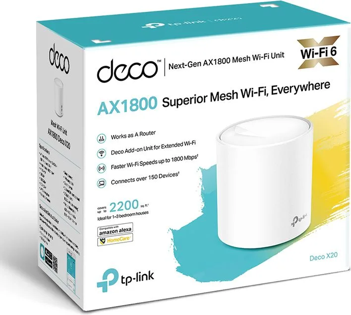 TP-LINK access point Deco X20, mesh WiFi 6, AX1800, Dual Band, Ver. 2.0 — εικόνα 5
