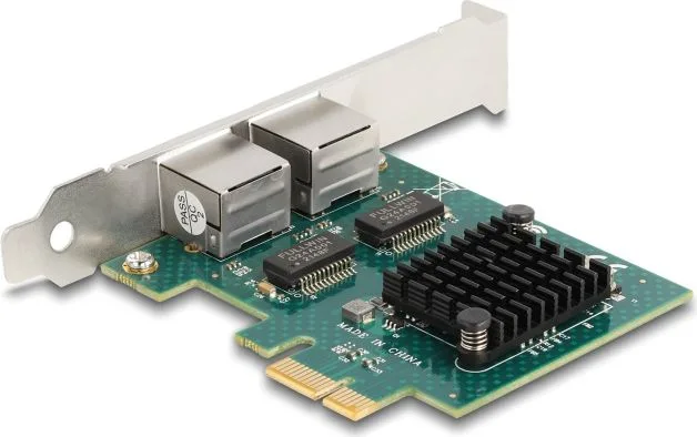 DELOCK κάρτα επέκτασης PCIe x1 σε 2x RJ45 Gigabit 88205, 1000Mbps — εικόνα 3