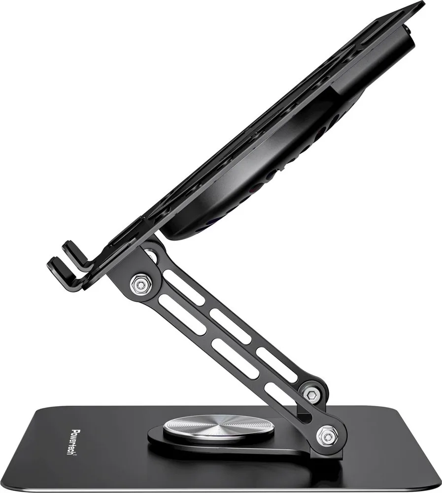POWERTECH βάση & ψύξη laptop PT-1630 έως 17", 110mm LED fan, μεταλλική, μαύρη — εικόνα 5