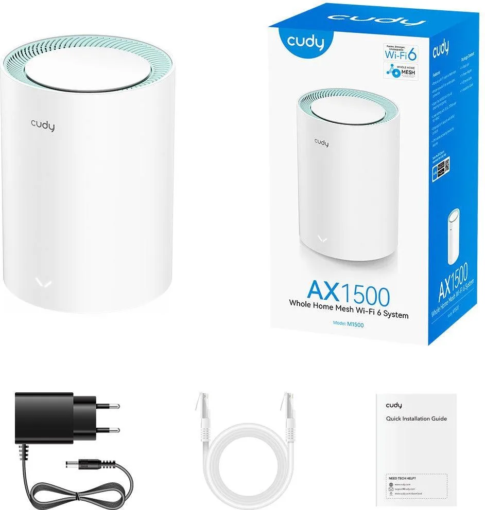 Cudy M1500 AX1500 Gigabit, WiFi 6, Mesh System, 1 Pack — εικόνα 2