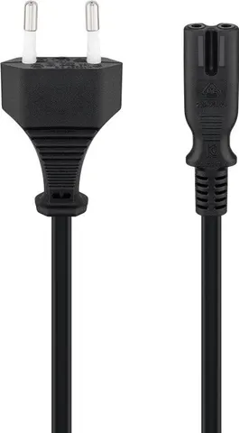 GOOBAY καλώδιο τροφοδοσίας Euro 95038, 2x 0.75mm², 3m, μαύρο