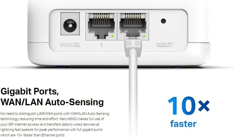 MERCUSYS Mesh Wi-Fi System Halo H30G, 1.3Gbps Dual Band, 3τμχ, Ver. 1.0 — εικόνα 4