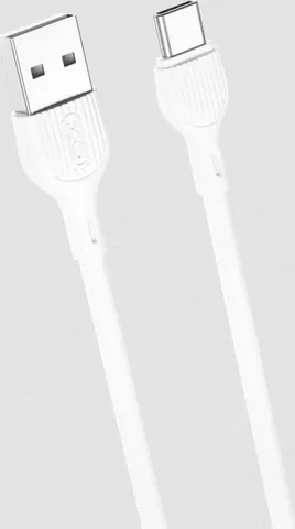 XO NB200 καλώδιο φόρτισης 2.1A Type-C, λευκό, 1m