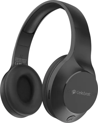 CELEBRAT headphones A27, wireless & wired, Bluetooth 5.3, Φ40mm, μαύρα