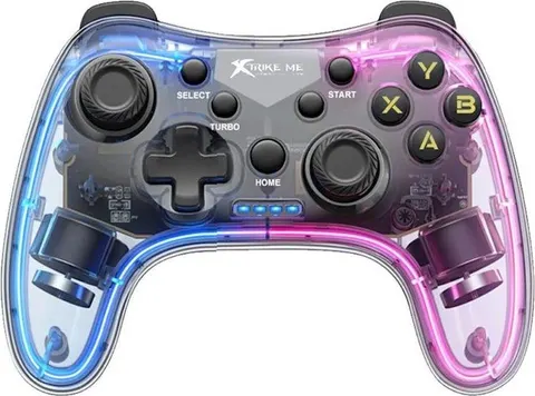 Xtrike GP-52 Gaming PAD διάφανο με LED, PS4, Switch, IOS, Android, PC
