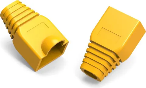 POWERTECH κάλυμμα για βύσμα δικτύου RJ45 CAB-N284 κίτρινο, 10τμχ