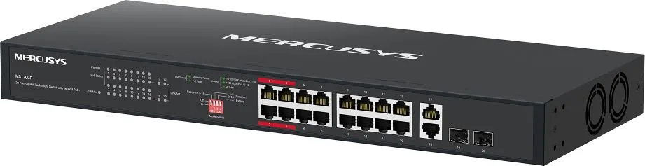 MERCUSYS rackmount switch MS120GP, 20x Gigabit θύρες, PoE+, V1.0 — εικόνα 3